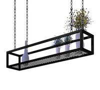 Hanging Plant Shelf, Metal Wine Rack, Decorative Display Stand for Balcony, Bar, Flower Shop, Iron Chain Included, Modern Home Decor, Space-Saving Solution