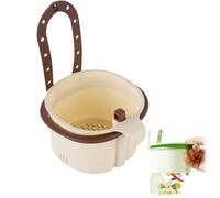 Hanging Sink Drain Basket Faucet Mounted Kitchen Strainer with Press Dump Waste Collector Space Saving Sink Organizer for Food Scraps Vegetable Rinse Kitchen Use (Brown)