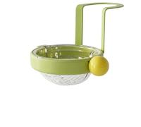 Hanging Sink Drain Basket for Kitche,2-in-1 Hanging Sink Strainer Basket for Faucet,Multifunction Food Waste Filter Basket with Bottom Release, for Vegetable Washing and Dish Drying (green)