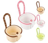 Hanging Sink Drain Basket for Kitchen, Faucet Hanging Food Waste Catcher with Press-to-Dump Design, Fast Draining Sink Strainer Basket, Fruit Rinsing, Sponge Storage. (2Pcs-c)