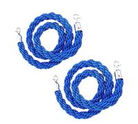 Hanging Stanchion Rope with Silver Plated Hooks,2 Pcs Stanchion Rope Outdoor for Posts Stands, Crowd Control Rope for Arenas/Airports(Length 185cm/6ft)