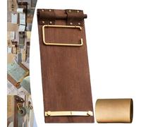 Hanging Sticky Note Board, Vintage Wall Mounted Clipboard Notepad Holder with Roll Paper Dispenser, Refillable Tear-Off Writing Memo Pad for Café, Restaurant, Home and Office(Set-Wood)