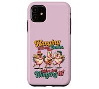 Hanging With My Besties Funny Friends Night Out Pollo Custodia per iPhone 11