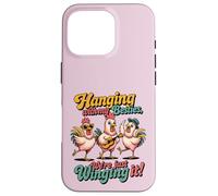 Hanging With My Besties Funny Friends Night Out Pollo Custodia per iPhone 16 Pro