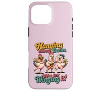 Hanging With My Besties Funny Friends Night Out Pollo Custodia per iPhone 16 Pro Max