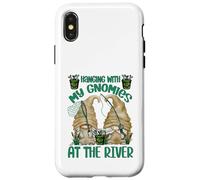 Hanging With My Gnomies At The River - Funny Fishing Gnome Custodia per iPhone X/XS