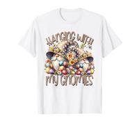 Hanging with My Gnomies On Easter Day Unique Spring GNOME Maglietta