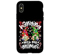 Hanging With My Gnomies With Colorful Christmas Lights Gnome Custodia per iPhone X/XS