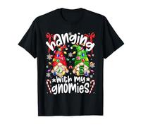 Hanging with My Gnomies with Colorful Christmas Lights GNOME Maglietta