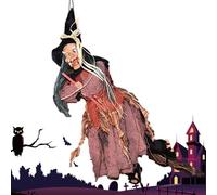 Hangings Witch, streghe urlanti spaventose voce e controllo tattile | streghe di Halloween all'aperto, controllo vocale decorazione di Halloween, decorazioni per streghe all'aperto