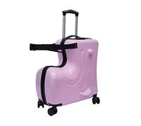 HANGKAI Valigia per bambini da 20 pollici, portata di 30 kg, portatile, universale, per ragazze e ragazzi, Colore: rosa., 25 x 55 cm, Omicidi