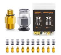 HANGLIFE PC4-M10 & PC4-M6 Connettori per Tubo PTFE, Raccordi Rapidi Push-to-Connect, Accoppiatore Pneumatico per Filamento da 1,75 mm, Adattatore Push-Fit - Accessori per Stampanti 3D