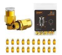 HANGLIFE PC4-M6 Connettori per Tubo PTFE, Raccordi Rapidi Push-to-Connect, Accoppiatore Pneumatico per Filamento da 1,75 mm, Adattatore Push-Fit - Accessori per Stampanti 3D (Pacco da 20)