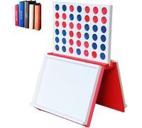 Hangman Game Book, set di scacchi magnetico Playbook'd e archiviazione di giochi da tavolo, backgammon stampato in 3D e sfida di ortografia per adulti, famiglia, viaggio, festa - perfet Four-in-a-Row