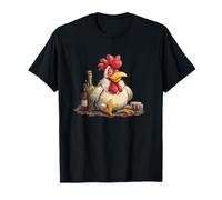 Hangover Gallo con Bottiglie e Occhiali Costume Maglietta