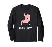 Hangry - Coltello da Stomaco Divertente, Cartone Animato, Affamato, Arrabbiato, Gioco di Parole Maglia a Manica