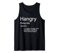 Hangry Definition - Divertente Regalo per buongustai affamati e arrabbiati Canotta
