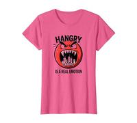Hangry è Una Vera emozione: Divertente Mostro dell'umore del Cibo Maglietta, Donna, Rosa mélange, L