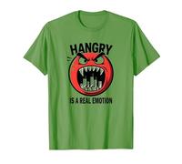 Hangry è Una Vera emozione: Divertente Mostro dell'umore del Cibo Maglietta, Uomo, Erba, S