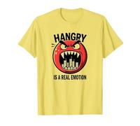 Hangry è Una Vera emozione: Divertente Mostro dell'umore del Cibo Maglietta, Uomo, Limone, L