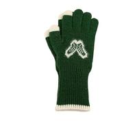 Hangsu 1 paio di guanti caldi lavorati a maglia, guanti invernali per touchscreen, guanti spessi e caldi per sport all'aria aperta e attività sulla neve, Nero verde, Dimension:30×13×2cm/11.81×5.11×