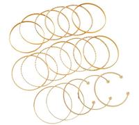 Hangsu 18 eleganti braccialetti neri intrecciati a forma di stella, in ferro, ideali per regalare e personalizzare il set di braccialetti con stelle, Misura unica, come descritto