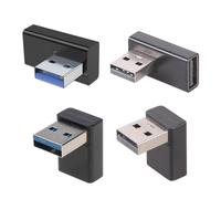 Hangsu 4Pcs USB3.0 maschio a femmina 90 gradi gomito adattatore connettore per computer portatile accoppiatore femmina connettore per PC portatile adattatore di ricarica USB