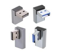 Hangsu 4Pcs USB3.0 maschio a femmina 90 gradi gomito adattatore connettore per computer portatile accoppiatore femmina connettore per PC portatile adattatore di ricarica USB