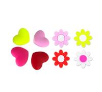 Hangsu 8Pcs Squash Ammortizzatori di Ricambio Tennis Vibrazioni Dampener Cuore Fiore Silicone Stringa Dampener Racchetta
