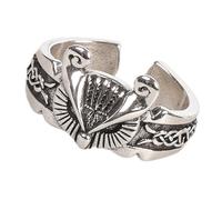 Hangsu Anelli regolabili in rame a forma di gufo, design vintage, accessori per le dita, unisex, gioielli alla moda, regalo per donne e uomini, non si ossidano