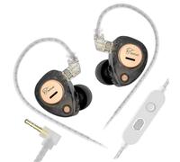 Hangsu Auricolari con doppio driver dinamico con isolamento acustico, migliorano la risposta dei bassi e una vestibilità comoda, ad alta fedeltà, con doppio driver dinamico e auricolari ergonomici da