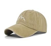 HANGSU Berretto da baseball da uomo in cotone vintage berretto da baseball da uomo regolabile con visiera berretto sportivo all'aperto berretto con visiera per unisex, cachi, M