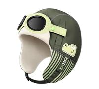 Hangsu Berretto invernale termico per ragazzi ragazze interno in caldo pile antivento paraorecchie lavabile in lavatrice accessorio per bambini lavabile in lavatrice Trapper bambini, Inchiostro verde
