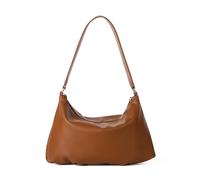Hangsu Borsa a tracolla coreana in morbida pelle PU incoraggiata elegante semplice borsa a tracolla per le donne casual ufficio uso liscio città crossbody, Marrone