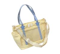 Hangsu Borsa a tracolla in nylon con borsa a tracolla di grande capacità per pendolarismo, viaggi o shopping, tracolla regolabile per lavoro e scuola, Giallo, One Size
