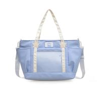 Hangsu Borsa a tracolla in nylon con borsa a tracolla di grande capacità per pendolarismo, viaggi o shopping, tracolla regolabile per lavoro e scuola, Blu, One Size
