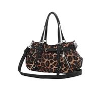 Hangsu Borsa a tracolla morbida in PU con design leggero e resistente all'acqua, cinturino regolabile per pendolarismo elegante borsa a tracolla in pelle PU, Stampa leopardata