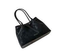 Hangsu Borsa da viaggio alla moda in pelle PU resistente agli strappi borsa ascellare comoda tracolla essenziale borse a tracolla per lavoro elegante borsa per libri, Nero