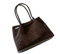 Hangsu Borsa da viaggio alla moda in pelle PU resistente agli strappi borsa ascellare comoda tracolla essenziale borse a tracolla per lavoro elegante borsa per libri, Caff