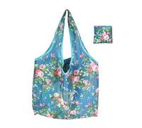 Hangsu Borsa per la spesa pieghevole, elegante e pratica, leggera, grande, pieghevole, per donne e uomini, riutilizzabile, Fiore di rosa., One Size
