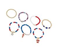 Hangsu Braccialetti sportivi alla moda a tema, confezione da 7 accessori alla moda perfetti per feste di gioco e regali per i fan per concorsi, Misura unica, come descritto