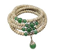 Hangsu Braccialetto con perline a forma di stella Bodhi, per praticanti di yoga e devoti buddisti, collana con perline per preghiera buddista, Misura unica, come descritto