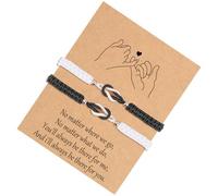 Hangsu Braccialetto romantico con nodo d'amore, braccialetto dell'amicizia, regalo unico per partner e amici, Misura unica, come descritto