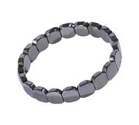 Hangsu Braccialetto Terahertz in ossidiane nere lisce con pietre energetiche per tutto il giorno Comfort Jewelry Trendy Layer Bracelet Designs, Misura unica, come descritto