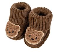 Hangsu Calzini alla caviglia elasticizzati comodi per bambini con stampe animalier calzini da squadra infantile con cuscinetto in silicone antiscivolo per uso quotidiano neonati lana, Marrone, Taglia