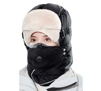 Hangsu Cappello da caccia invernale spesso da sci antivento paraorecchie spesso con occhiali Trapper con paraorecchie per attività meteorologiche