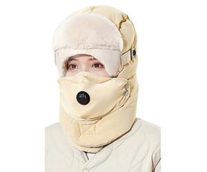 Hangsu Cappello da caccia invernale spesso da sci antivento paraorecchie spesso con occhiali Trapper con paraorecchie per attività meteorologiche