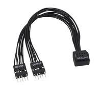 Hangsu Cavo di prolunga da 1 a 2 pin uditivo trasparente con alloggiamento in PVC resistente per il trasferimento sicuro del computer Front Board Sound Link