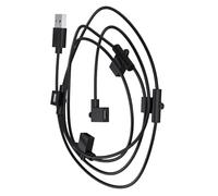 Hangsu Cavo di prolunga USB a 5 porte 240 cm multi-dispositivo per lampada a LED ventilatore 5 V piccoli dispositivi elettronici USB per dispositivi di ricarica