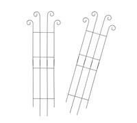 Hangsu Confezione da 2 supporti per piante regolabili in metallo per uso interno ed esterno, costruzione stabile, moderna verticale giardinaggio all'aperto resistente al vento telaio per piante